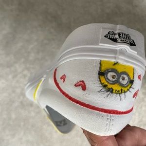 Custom Minion Themed Slip on Vans